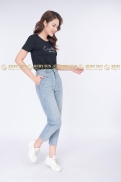 Quần Jeans Baggy Màu Xanh Sáng