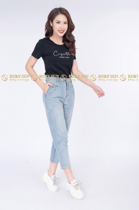 Quần Jeans Baggy Màu Xanh Sáng